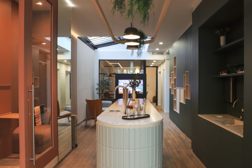 workcafé, showroom Arch.Design rue de Caumartin, aménagement de bureaux