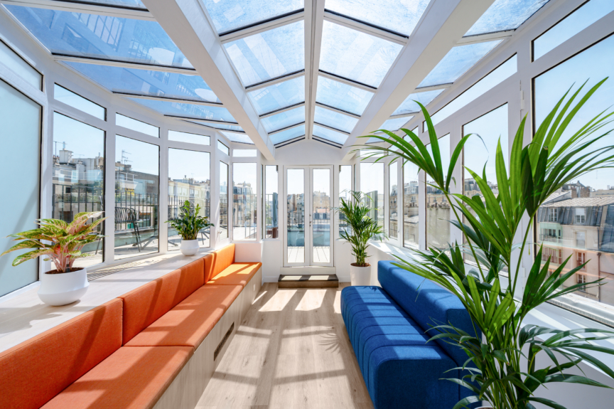 Veeva patio conviviale designé par ARCH.DESIGN