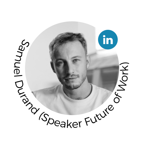 Samuel Durand, Speaker Future of Work Photographie de Samuel Durand Speacker au Lunch&Learn épidode 16 de notre ARCH.TALKS